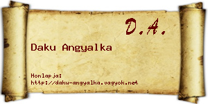 Daku Angyalka névjegykártya